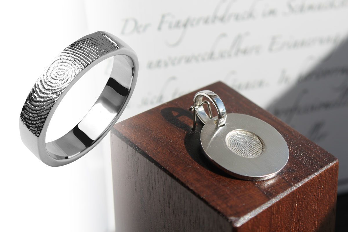 Schmuck mit Fingerabdruck