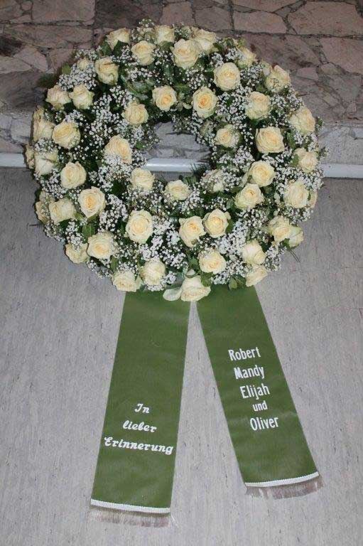 Biedermeierkranz champ. Rosen, Septemberkraut
