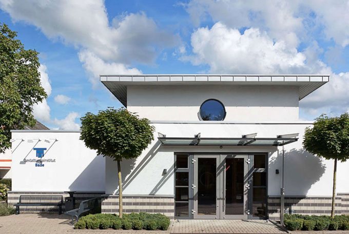 Das Stammhaus des Bestattungsinstituts Bade in der Flerrentwiete in Wedel